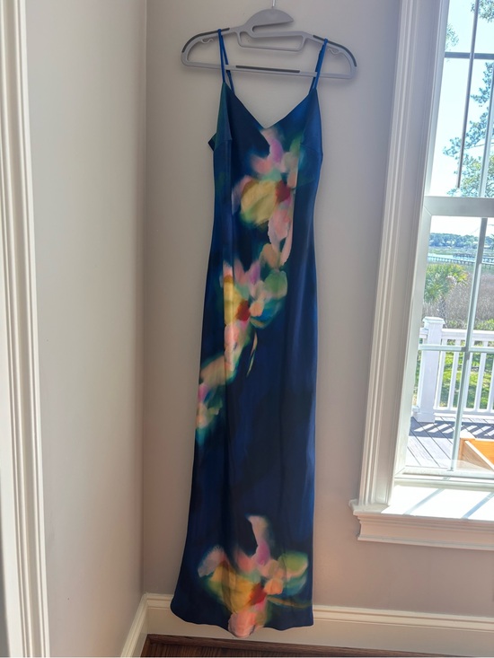 Steve Madden Dresses & Skirts - Steve Madden Navy Slip Maxi Dress with Multicolor Watercolor Floral
